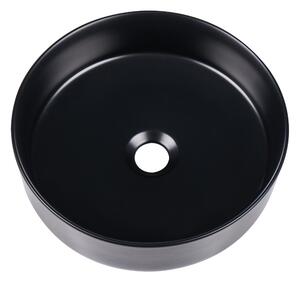 Umyvadlo na desku CALIG ⌀ 36 cm Keramika Černá