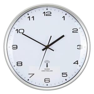 RÁDIEM ŘÍZENÉ HODINY bílá 33 cm Ambia Home - Nástěnné hodiny