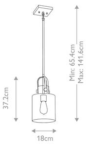 Quintiesse QN-KITNER-P-NBR - Lustr na tyči KITNER 1xE27/60W/230V zlatá/černá