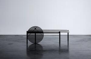 Šedý betonový konferenční stolek Lyon Béton Twist 136 x 80 cm