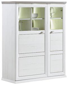 VYSOKÁ KOMODA, šedá, bílá, 110,2/134,3/43 cm Hom`in - Vysoké komody