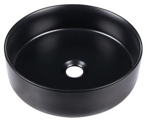 Umyvadlo na desku TEBAR ⌀ 40 cm Keramika Černá
