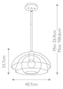 Quintiesse QN-LOTUS-P-HBR - Lustr na tyči LOTUS 1xE27/60W/230V zlatá