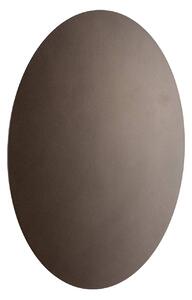 Nástěnné svítidlo Luna, hnědé, nepřímé světlo, Ø 30 cm, ocel
