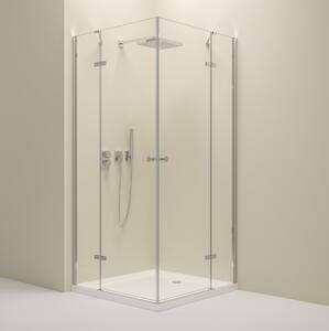 Erga Bern Double, sprchový kout s 2-křídlými dveřmi 70(dveře) x 70(dveře) x 195 cm, 6mm čiré sklo, chromový profil, ERG-V02-BERN-D070D070-CL-CR