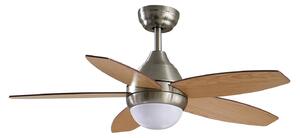 Lindby LED stropní ventilátor Klasika, DC, tichý, 106 cm,, Bílá / opál, Obývací pokoj / jídelna, kov
