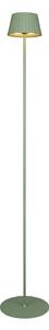 Nabíjecí stojací lampa Suarez LED, zelená, výška 123 cm, kovová