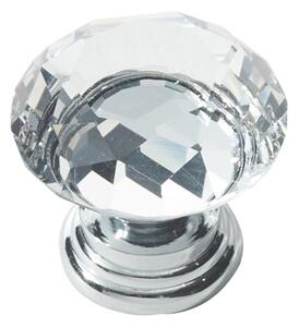 97019 knopka křišťál 30mm stříbrná čirá