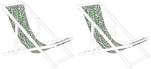 Sada 2 náhradních potahů na lehátko ANZIO/AVELLINO 113 x 44 cm Zelená