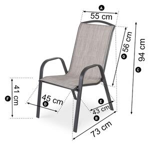 Zahradní židle FIELDMANN béžová/černá