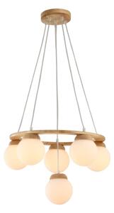 Brilagi - Lustr na lanku VISBY WOOD 6xE27/60W/230V pr. 58 cm dřevo