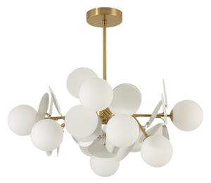 Brilagi - Lustr na tyči BALMO 8xG9/9W/230V pr. 60 cm zlatá/bílá