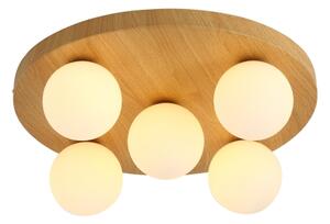 Brilagi - Stropní svítidlo LUND WOOD 5xG9/9W/230V pr. 40 cm dřevo