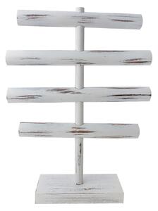 Bílý antik dřevěný stojan na náramky - 44*33 cm - Clayre & Eef