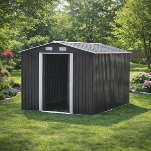 Zahradní domek BestBerg BBSH-1113A / 13,3 m² / 342,5 x 389 x 202 cm / antracit/bílá