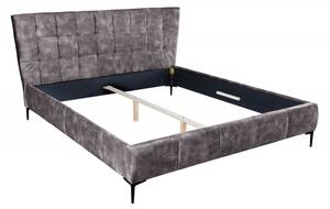 Tmavě šedá sametová postel Boutique 160x200 cm