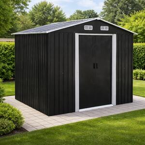 Zahradní domek BestBerg BBSH-608A / 5,3 m² / 205 x 257 x 202 cm / antracit/bílá