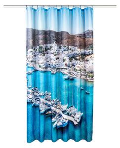 LIVARNO home Sprchový závěs, 180 x 200 cm (lodě) (100374187002)