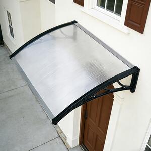 Hliníkový vchodový přístřešek BestBerg BBDA-8012D / 120 x 80 cm / černá