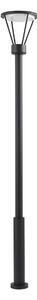 Lucande LED venkovní světlo Elario, 222 cm, černá, hliník, Černá, Hliník, Moderní
