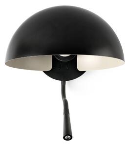 Nástěnné svítidlo Dominica, LED lampa na čtení, matná černá, ocel