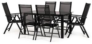 ZAHRADNÍ KOMBO bioklimatická pergola s lamelami BestBerg BBP-12G + Zahradní jídelní set 6+1 BestBerg BBGF-53B
