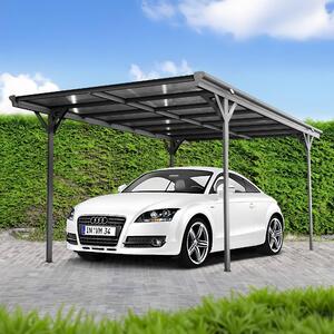 Přístřešek na auto BestBerg BBCP-CH500 / 15,3 m² / 503 x 305 x 232 cm / antracit/šedá