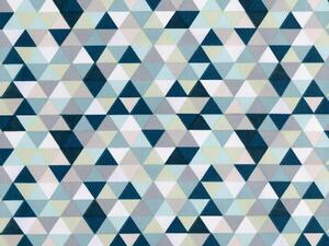 Bavlněná látka trojúhelníky - 2 (438) mentolová