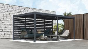 Boční zástěna pro bioklimatickou pergolu BestBerg BBP-E1CG / 238 × 218 cm / šedá
