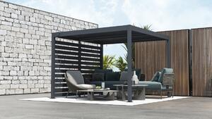 Boční zástěna pro bioklimatickou pergolu BestBerg BBP-B1CG / 279,4 × 218 cm / šedá