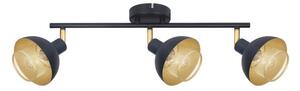 ITALUX SPL-27357-3-BK-GD Savio stropní bodové svítidlo/spot 3xE14 černá, zlatá