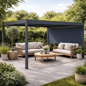 Boční zástěna pro bioklimatickou pergolu BestBerg BBP-W279 / 279 × 204 cm / šedá