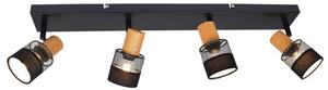 ITALUX SPL-90110-4 Coletta stropní bodové svítidlo/spot 4xE14 černá, dřevo