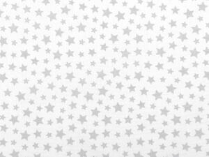 Bavlněná látka hvězdy - 1 (360) bílá