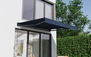 Elektrická markýza s LED osvětlením BestBerg BBSU-EL295CG / 295 x 250 cm / šedá