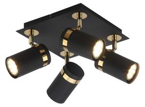 ITALUX SPL-2031-4 Verano stropní bodové svítidlo/spot 4xGU10 černá, zlatá