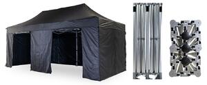 Nůžkový párty stan 4x8 m TENTino BIG HEXAGON Barva opláštění: 11A - ČERNÁ
