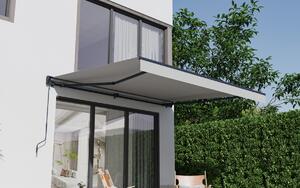 Elektrická markýza BestBerg BBSU-E395LG / 395 x 300 cm / světle šedá