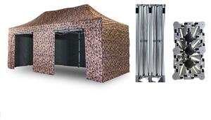 Nůžkový párty stan 4x8 m TENTino BIG HEXAGON Barva opláštění (Zvolte variantu): 16A - MASKÁČOVÁ