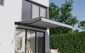 Elektrická markýza BestBerg BBSU-E350LG / 350 x 300 cm / světle šedá