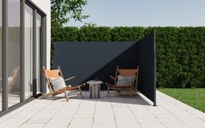Dvojitá zatahovací markýza/boční zástěna BestBerg BBSU-2S300CG / 180 x 600 cm / šedá