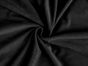 Velvet strukturovaný jednobarevný - 28 černá