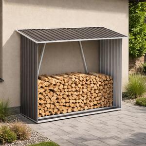 Zahradní dřevník BestBerg BBSH-F002G / 1,8 m²/ 217 x 83 x 154 cm / šedá