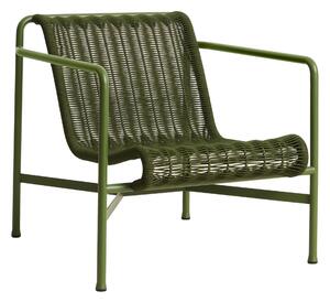 HAY Zahradní křeslo Palissade Cord Lounge Low, Olive