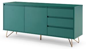 ŠIROKÁ KOMODA, zelená, 150/70/40 cm Livetastic - Online Only komody, Online Only