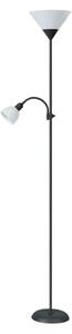 Rabalux 4062 ACTION - Černá stojací lampa s bodovkou na čtení (Stojací čtecí lampa do obýváku - barva černá)