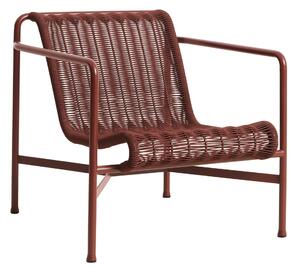 HAY Zahradní křeslo Palissade Cord Lounge Low, Iron Red