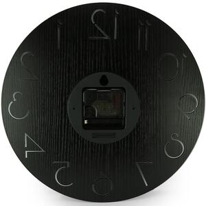 Dřevěné designové hodiny černé MPM E01P.3942.90