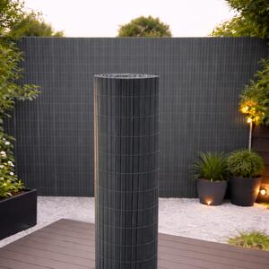 Umělá PVC rákosová rohož/zástěna BestBerg BBGD-23G / 2 × 3 m / šedá