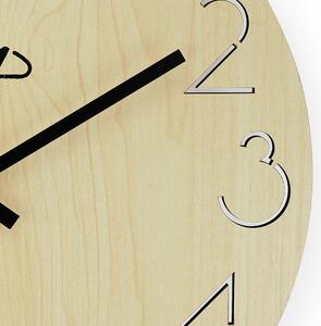 Dřevěné designové hodiny světle hnědé MPM E01P.3942.51